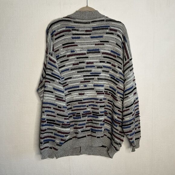 VTG 80's St. Croix Shepards Men Button Front Cosby Style Grandpa Cardigan Size L - Picture 6 of 8